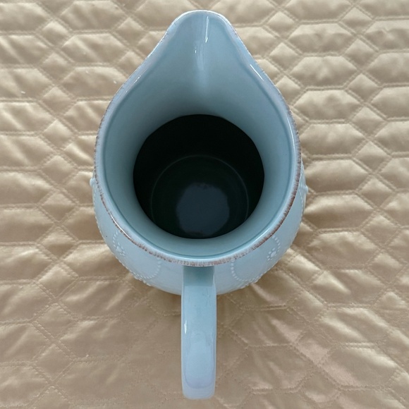 NWOB LENOX American by Design FRENCH PERLE Large 78 oz Ceramic Pitcher- Ice Blue - Picture 6 of 10